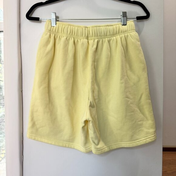 Alo Accolade Shorts Sweats in Light Yellow Buttercup Size XS - Picture 4 of 10